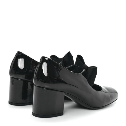 Chanel Patent Calfskin Grosgrain CC Mary Jane Pumps 40 Black 5 of 10