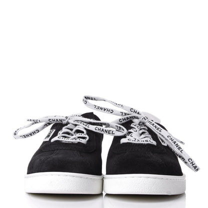 Chanel Suede CC Sneakers 40 Black 2 of 11