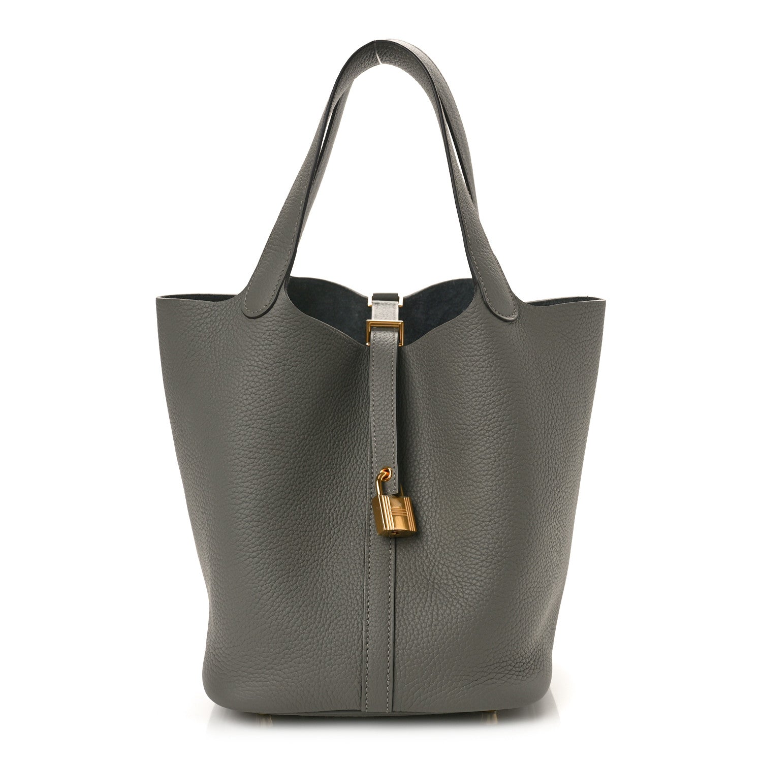 Hermes Taurillon Clemence Picotin Lock 22 MM Gris Meyer 1 of 10