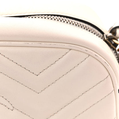 Gucci Calfskin Matelasse Small GG Marmont Chain Shoulder Bag White 15 of 16