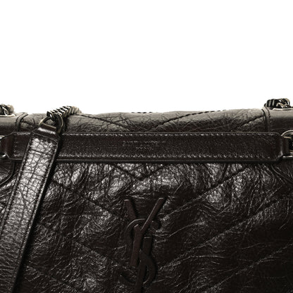 Saint Laurent Crinkled Calfskin Matelasse Monogram Baby Niki Chain Satchel Tulip 8 of 11