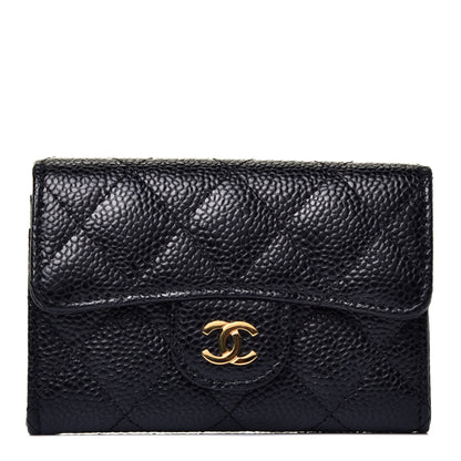 Chanel Caviar Quilted Flap Card Holder Black 1 of 8