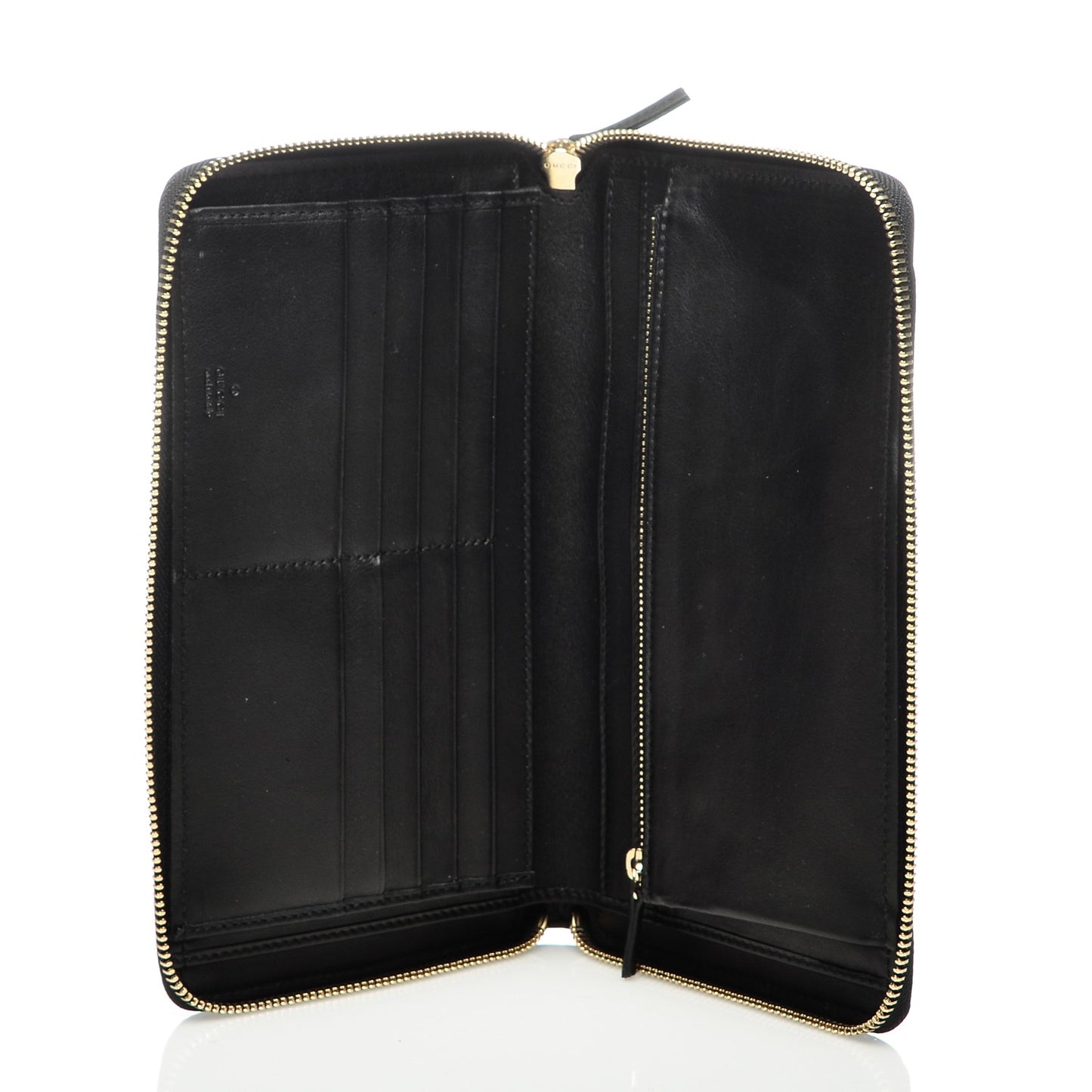 Guccissima Zip Around Travel Wallet Black