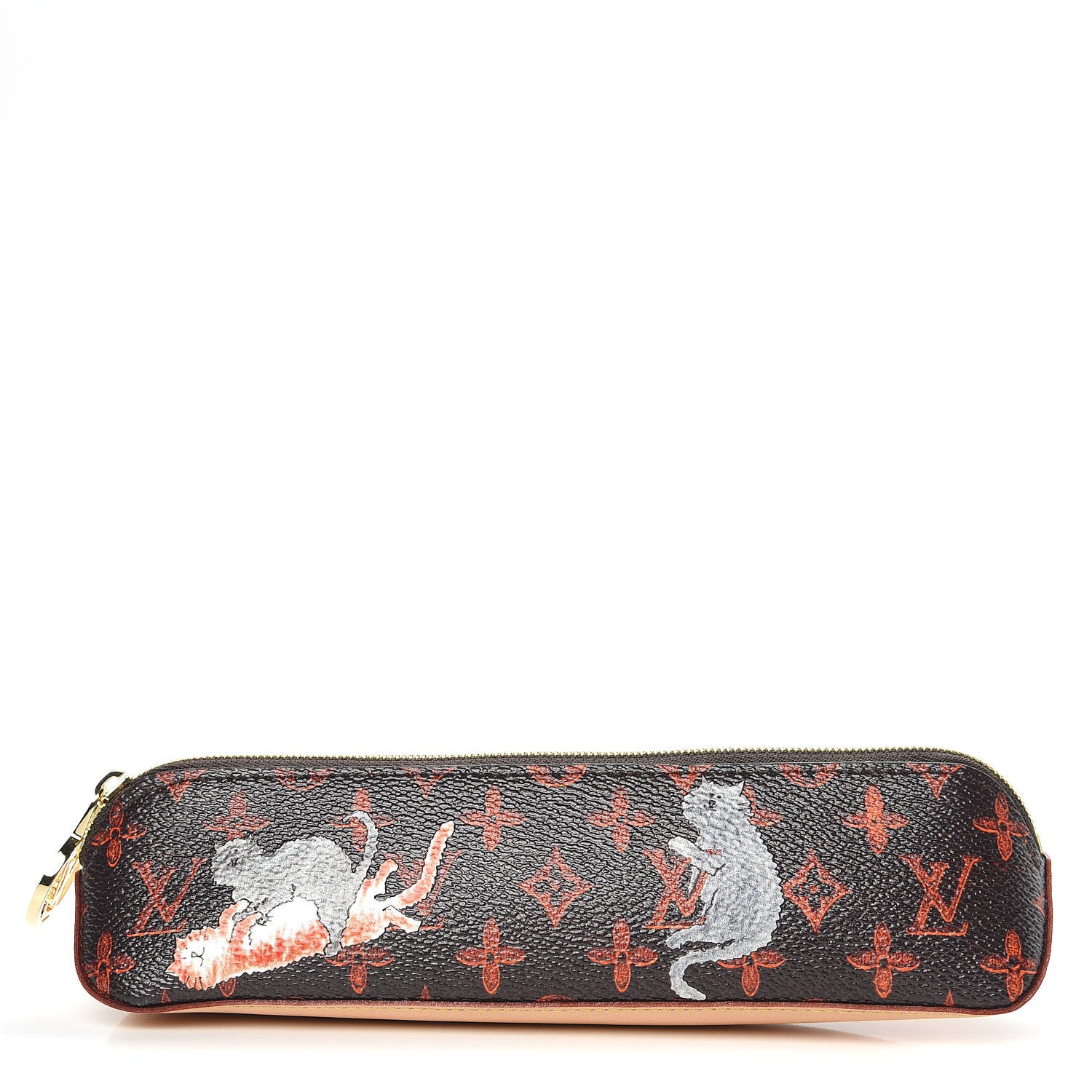 Louis Vuitton Catogram Elizabeth Pouch Orange Marron 1 of 10
