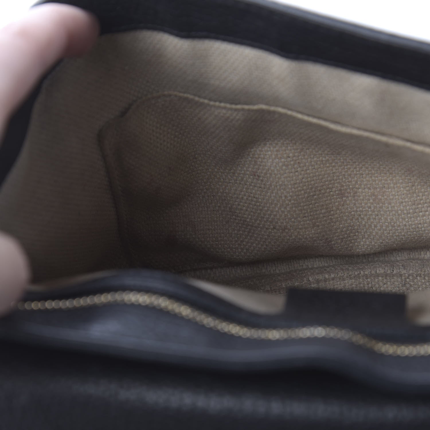 Gucci Pebbled Calfskin Medium Soho Flap Crossbody Black 9 of 12