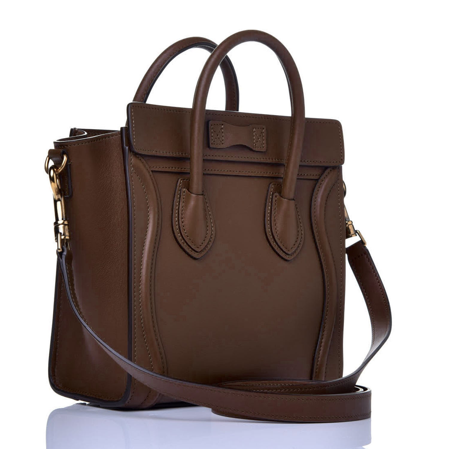 Celine Smooth Calfskin Nano Luggage Glazed Nut 4 of 11
