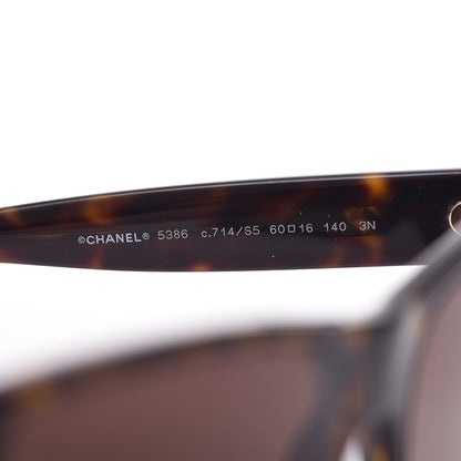 Chanel Acetate Butterfly Sunglasses 5386 Dark Tortoise 5 of 8