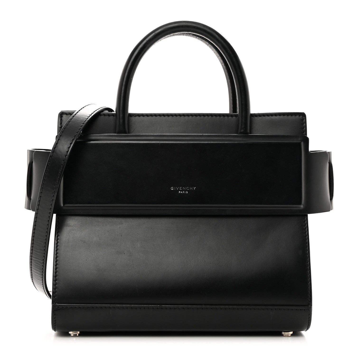 Givenchy Smooth Calfskin Mini Horizon Satchel Black 1 of 10