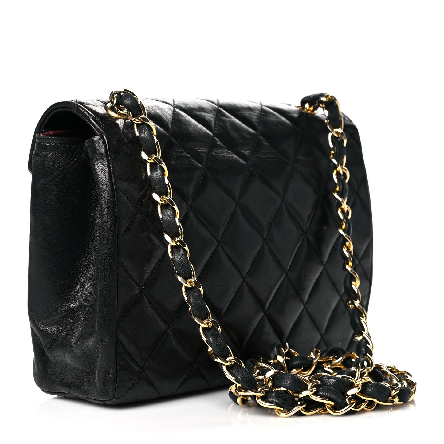 Lambskin Quilted Mini Flap Black
