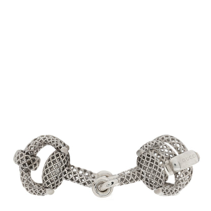 Gucci Sterling Silver Horsebit Diamantissima Bracelet 2 of 4
