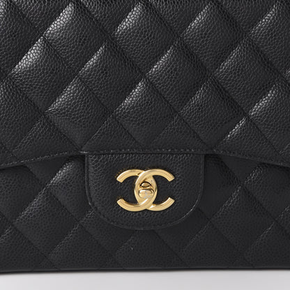 Chanel Caviar Quilted Jumbo Double Flap Black 10 of 13