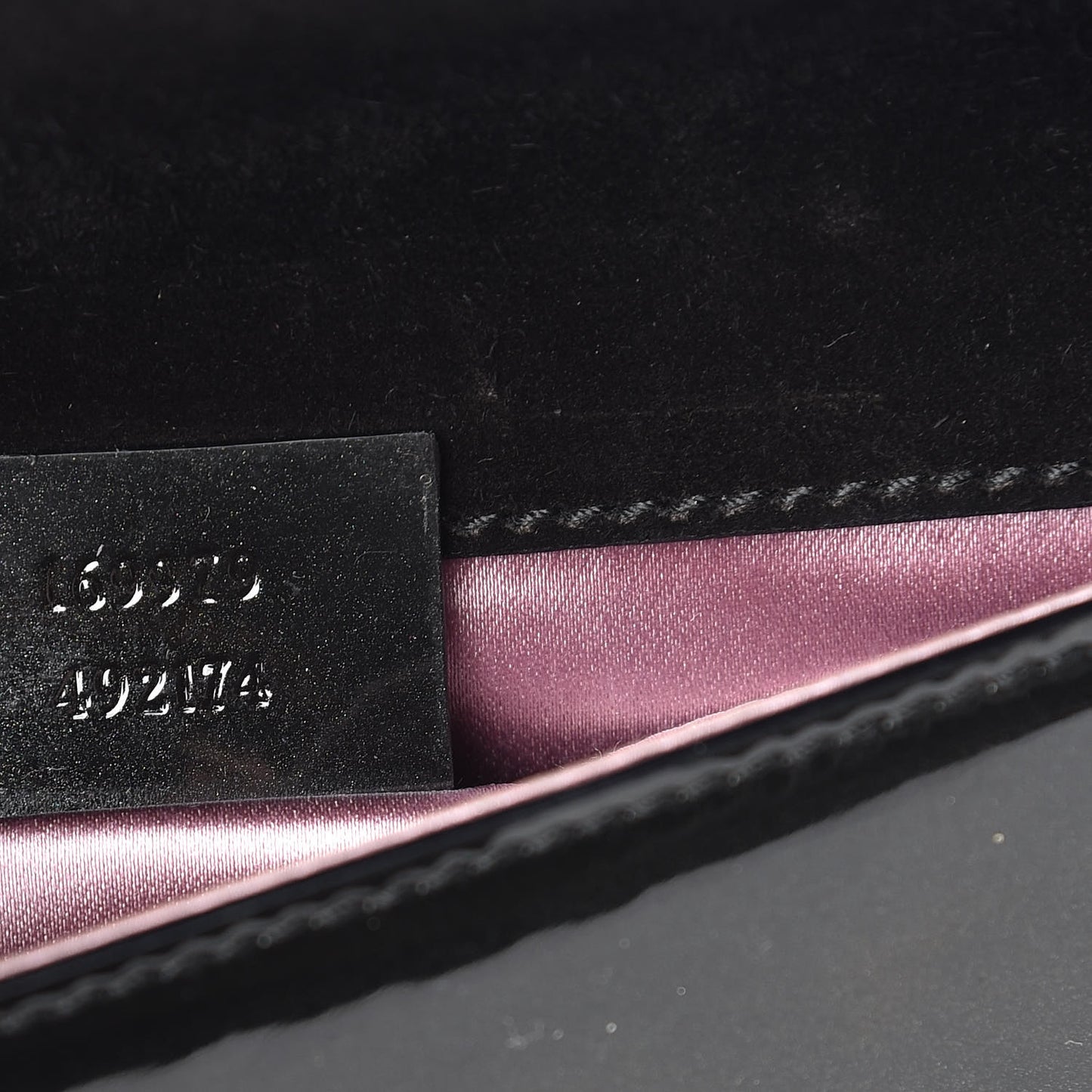 Patent Glitter Clutch Black