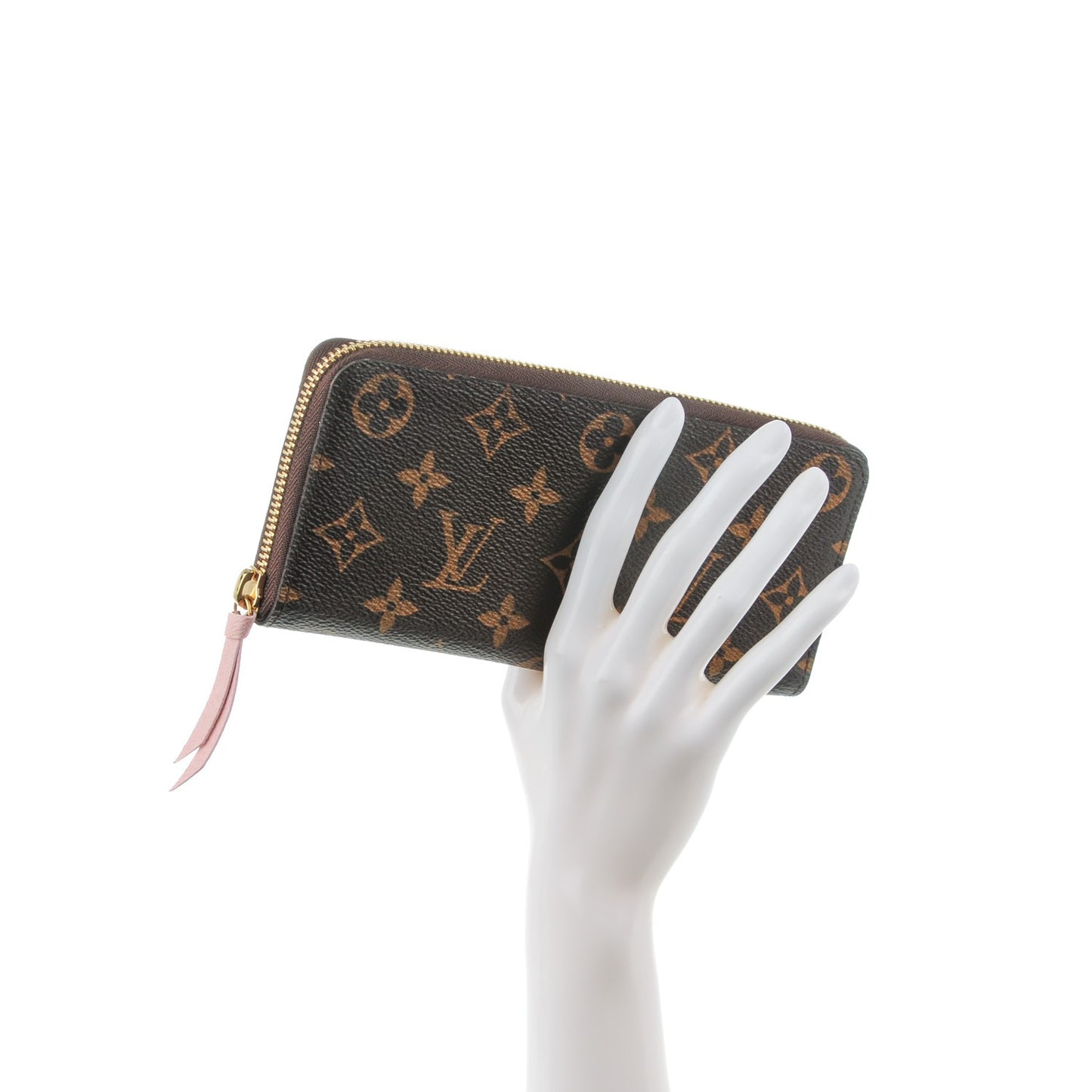 Monogram Clemence Wallet Rose Ballerine