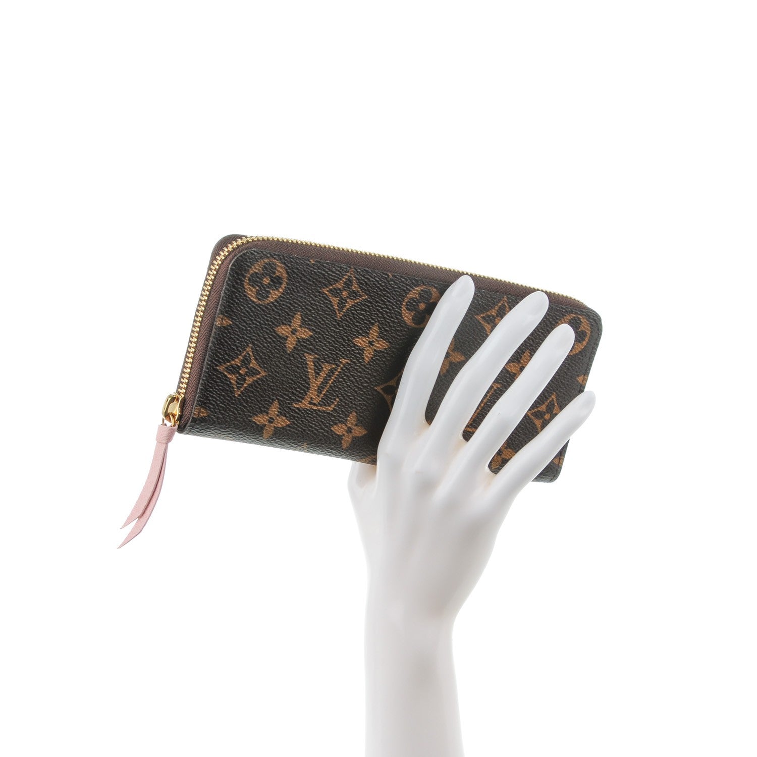 Louis Vuitton Monogram Clemence Wallet Rose Ballerine 2 of 7