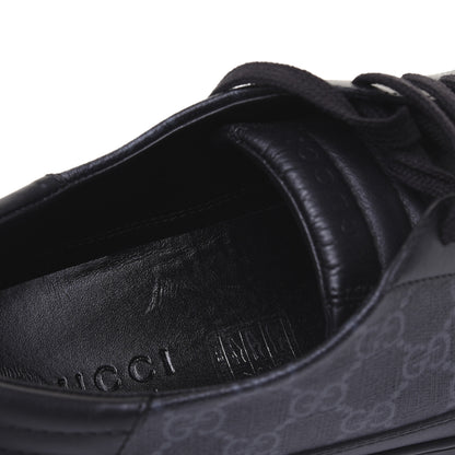 Gucci GG Supreme Monogram Mens Low Top Sneakers 11 Black 10 of 12