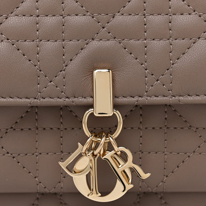 Christian Dior Lambskin Chain Lady Dior Chain Pouch Warm Taupe 8 of 10