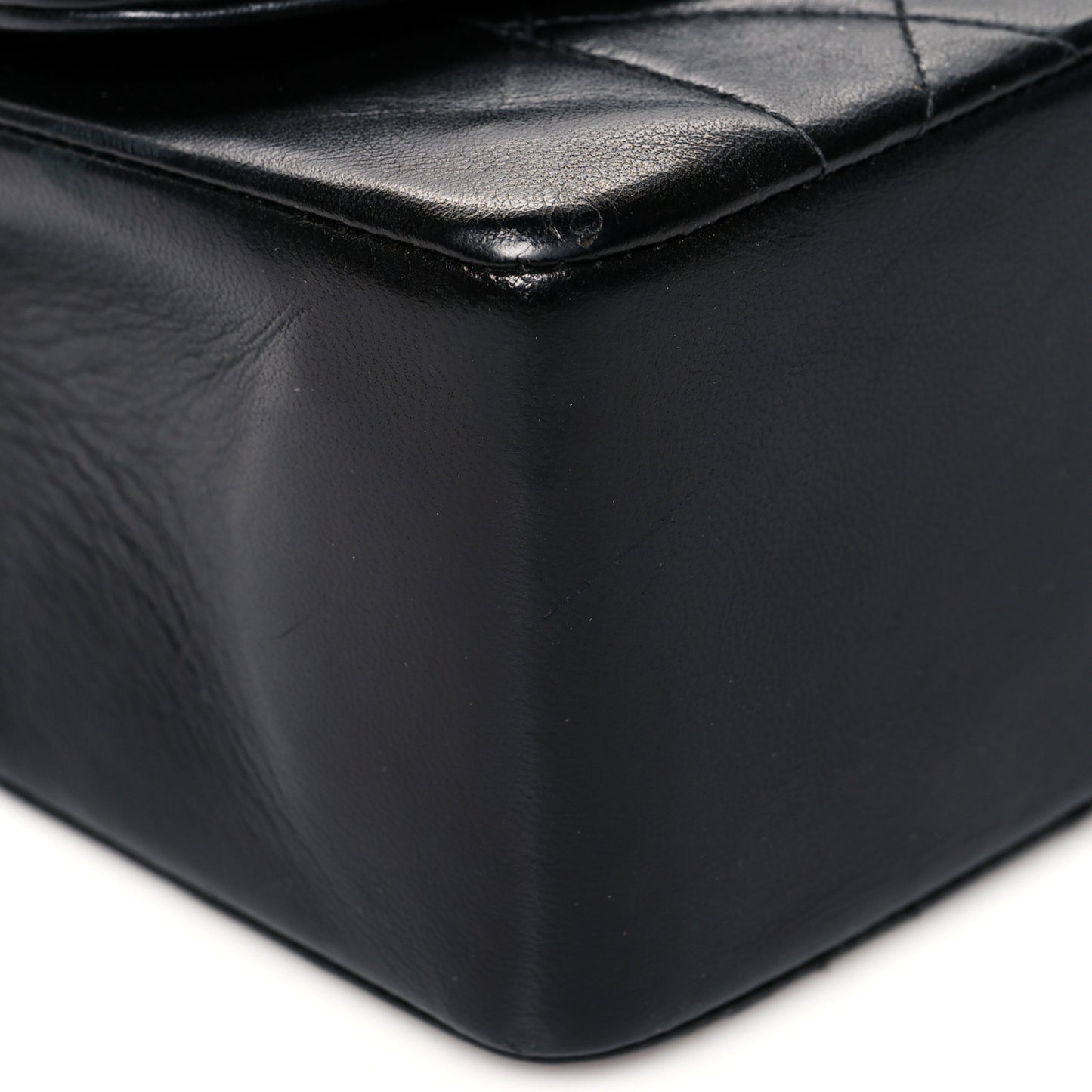 Lambskin Quilted Small Single Flap Black