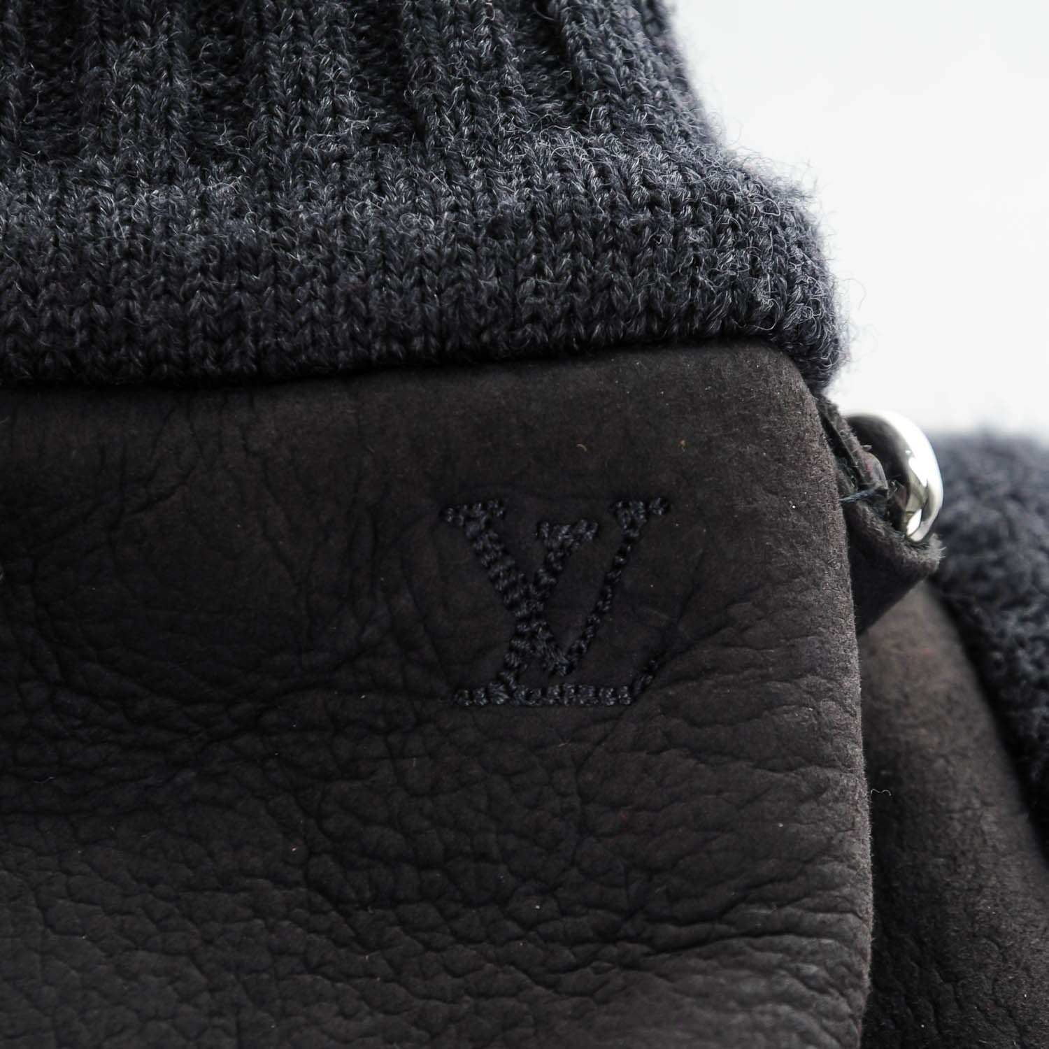 Louis Vuitton Lambskin Wool Sensation Gloves Charcoal Grey 5 of 5