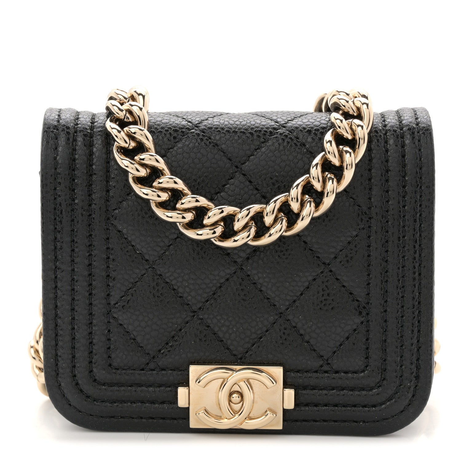 Chanel Caviar Quilted Boy Flap Waist Belt Bag Black 1 of 10