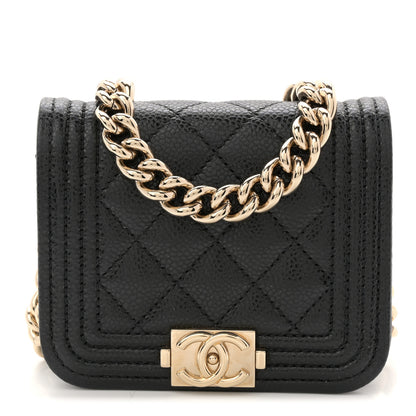 Chanel Caviar Quilted Boy Flap Waist Belt Bag Black 1 of 10