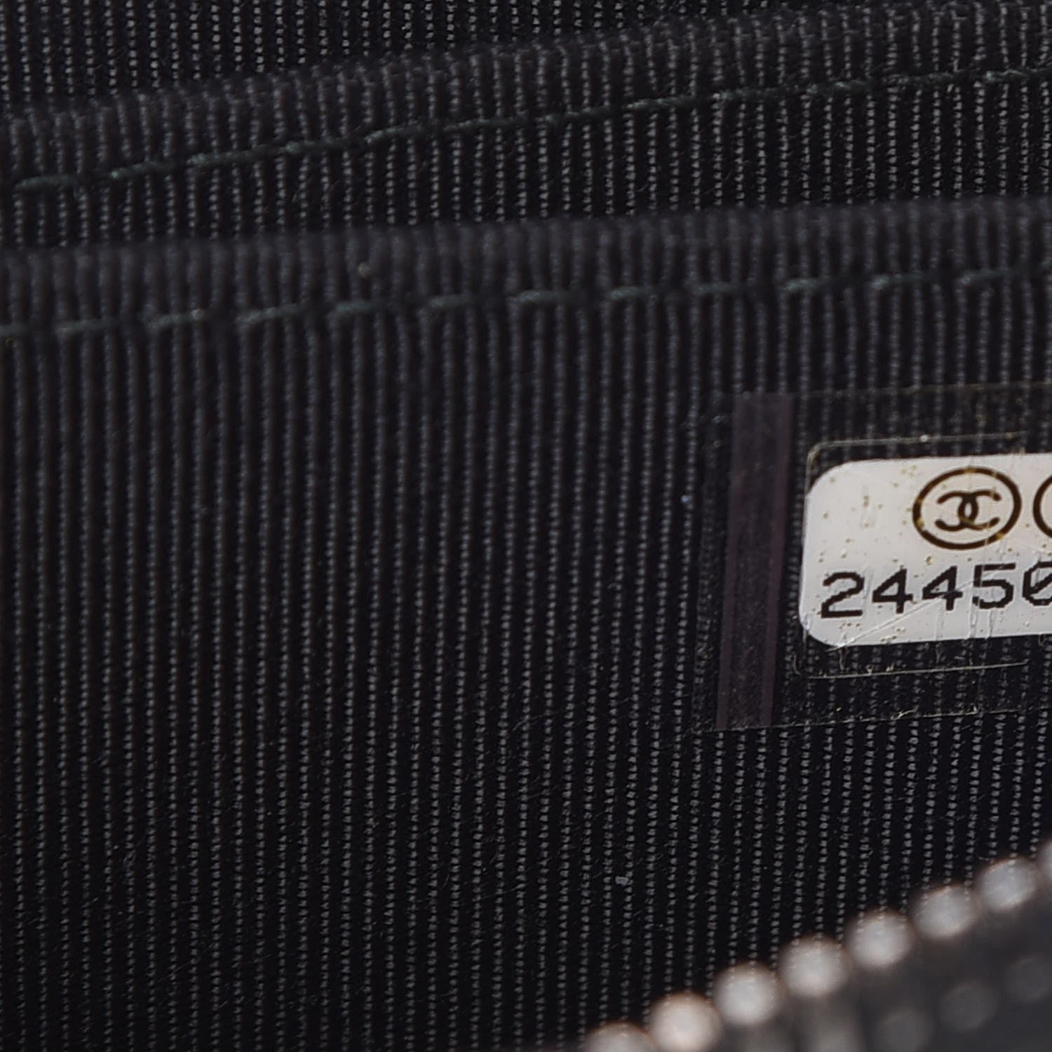 Chanel Iridescent Caviar Chevron Quilted Zip Around Coin Purse Black 7 of 8