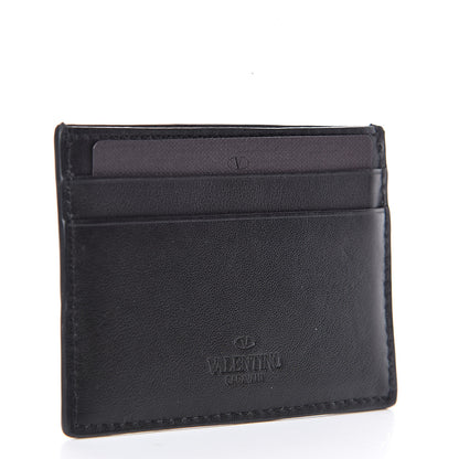 Valentino Garavani Calfskin Go Logo Card Holder Black 3 of 8