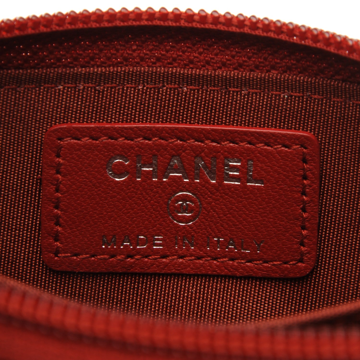 Chanel Caviar Quilted Boy Zip Around Coin Purse Wallet Red 6 of 7