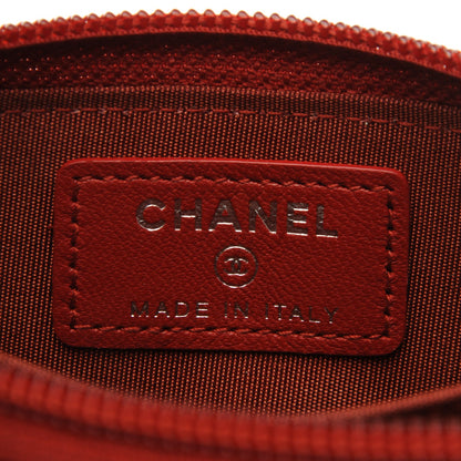 Chanel Caviar Quilted Boy Zip Around Coin Purse Wallet Red 6 of 7