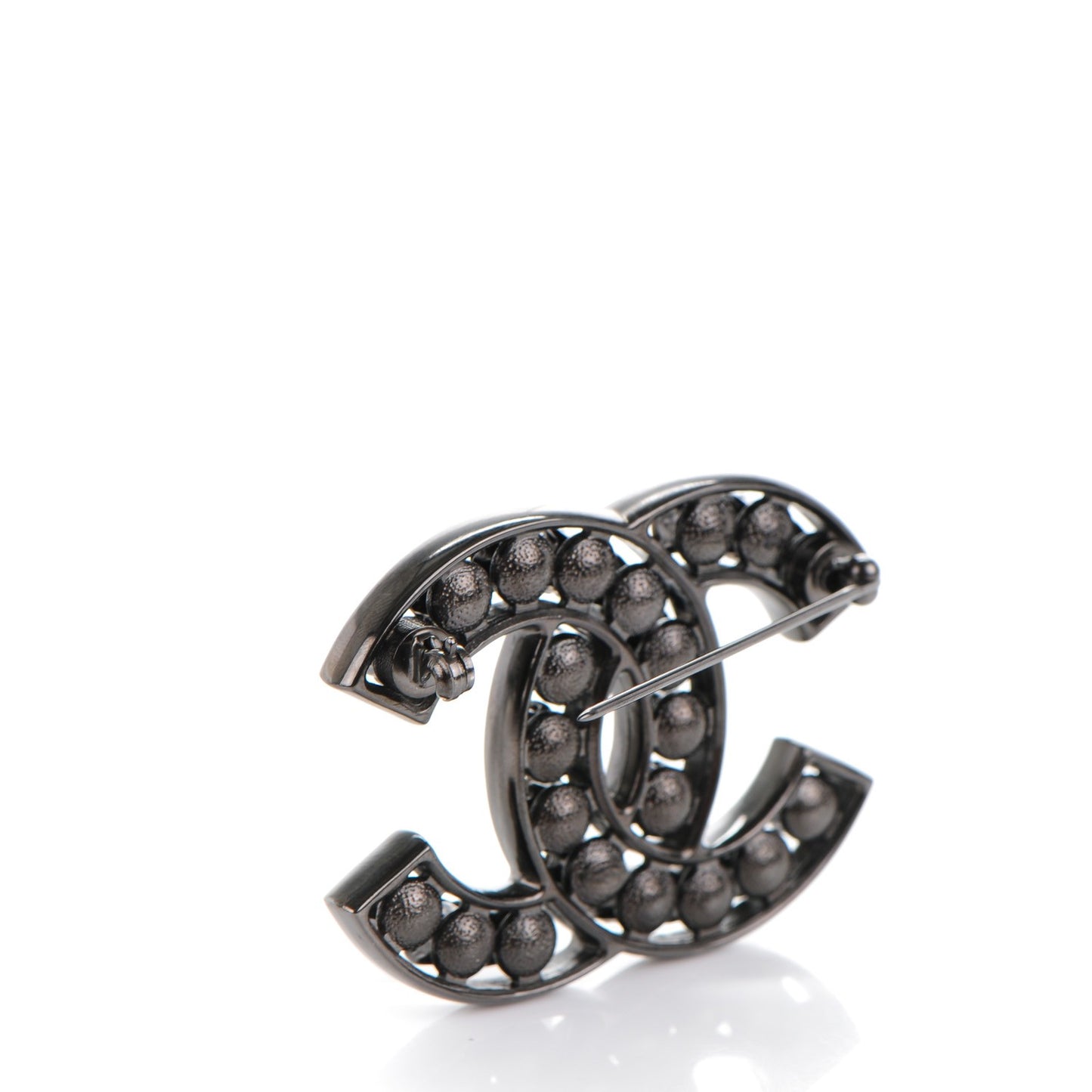 Crystal CC Brooch Black