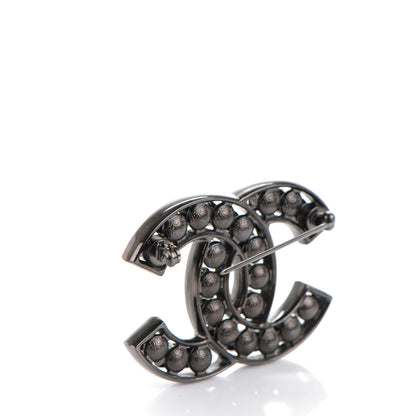 Chanel Crystal CC Brooch Black 3 of 5