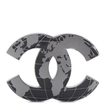 Chanel Ruthenium Globe CC Map Brooch 1 of 6