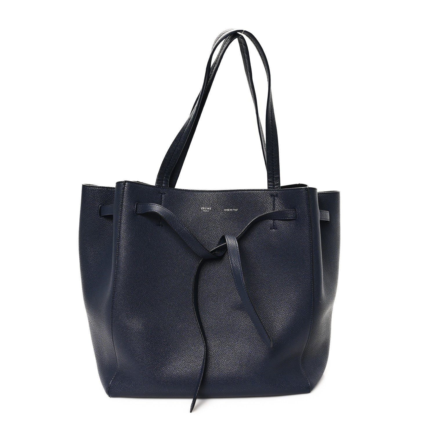 Celine Soft Grained Calfskin Small Belt Cabas Phantom Navy 1 of 14