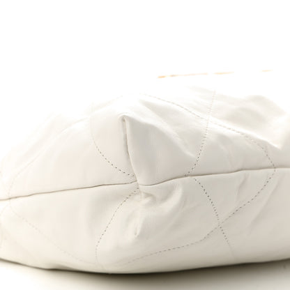 Chanel Shiny Calfskin Quilted Chanel 22 White 10 of 12