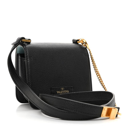 Valentino Garavani Pebbled Calfskin Micro VSling Shoulder Bag Black 3 of 7