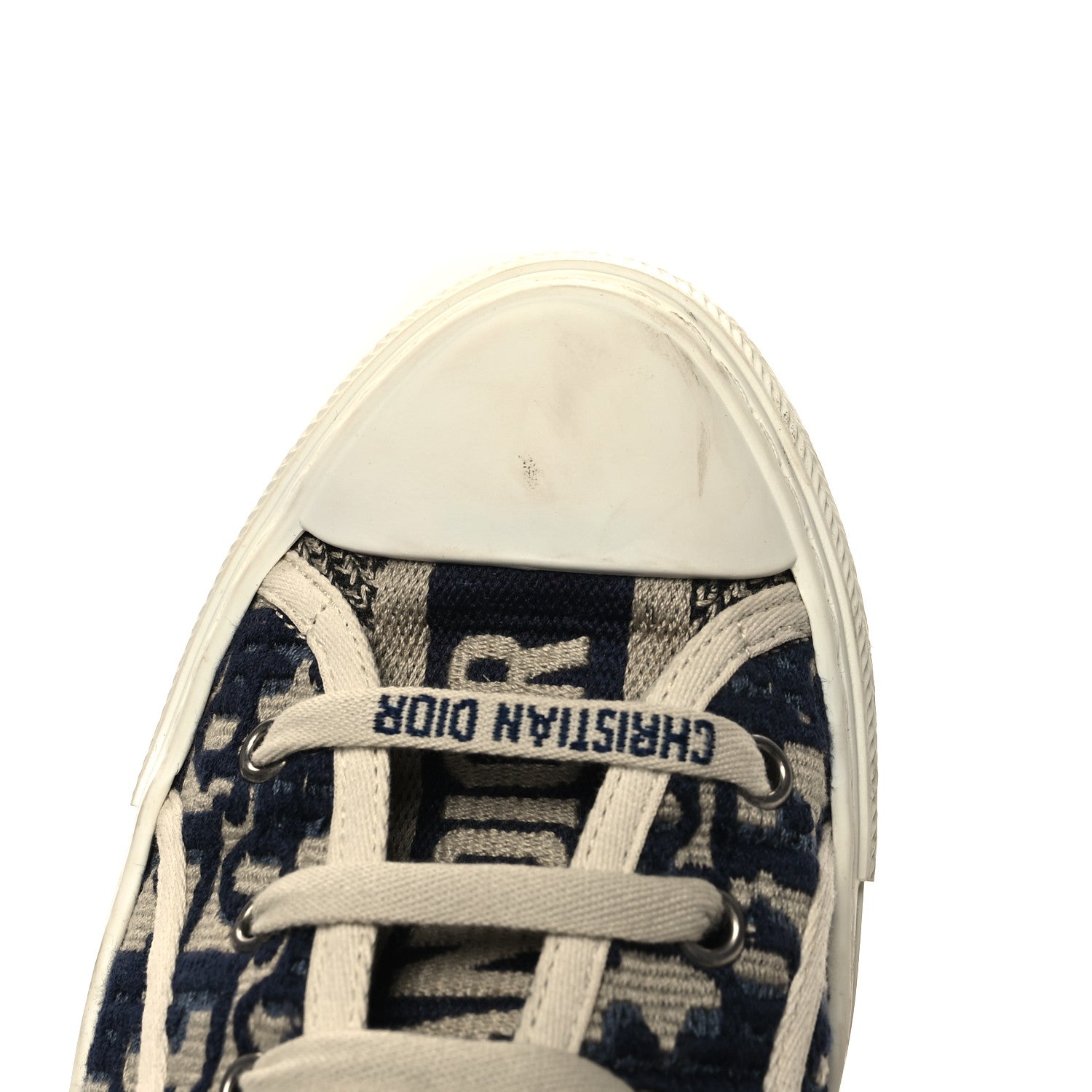 Christian Dior Canvas Oblique Walk'N'Dior Low Top Sneakers 40 Deep Blue 9 of 10