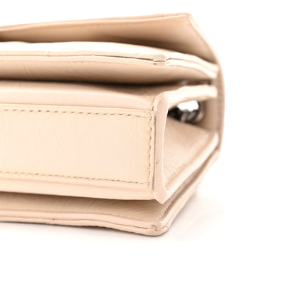 Balenciaga Crushed Calfskin Quilted Small Crush Chain Bag Sand Beige 10 of 11