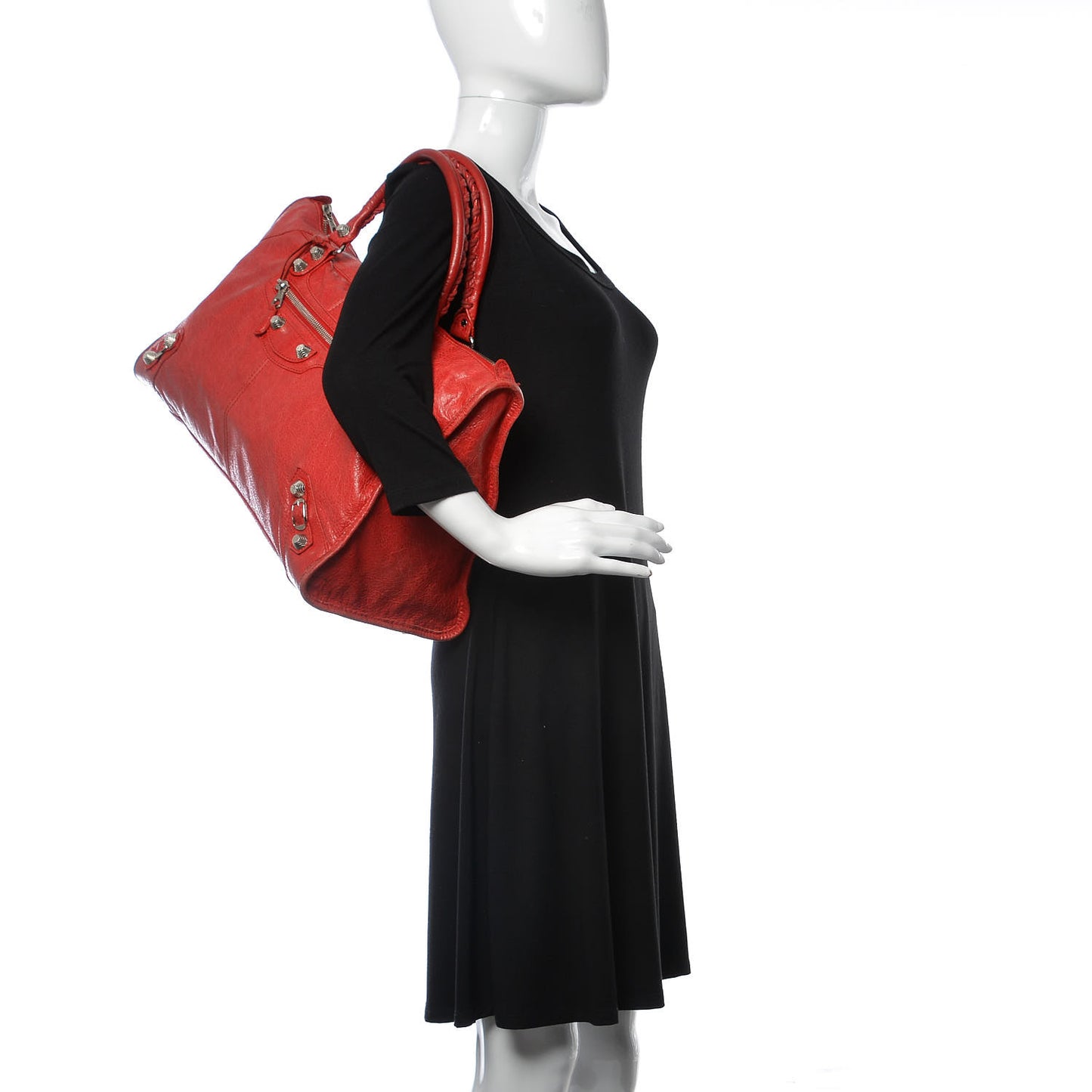 Agneau Giant 12 Silver Hardware Work Rouge Cardinal