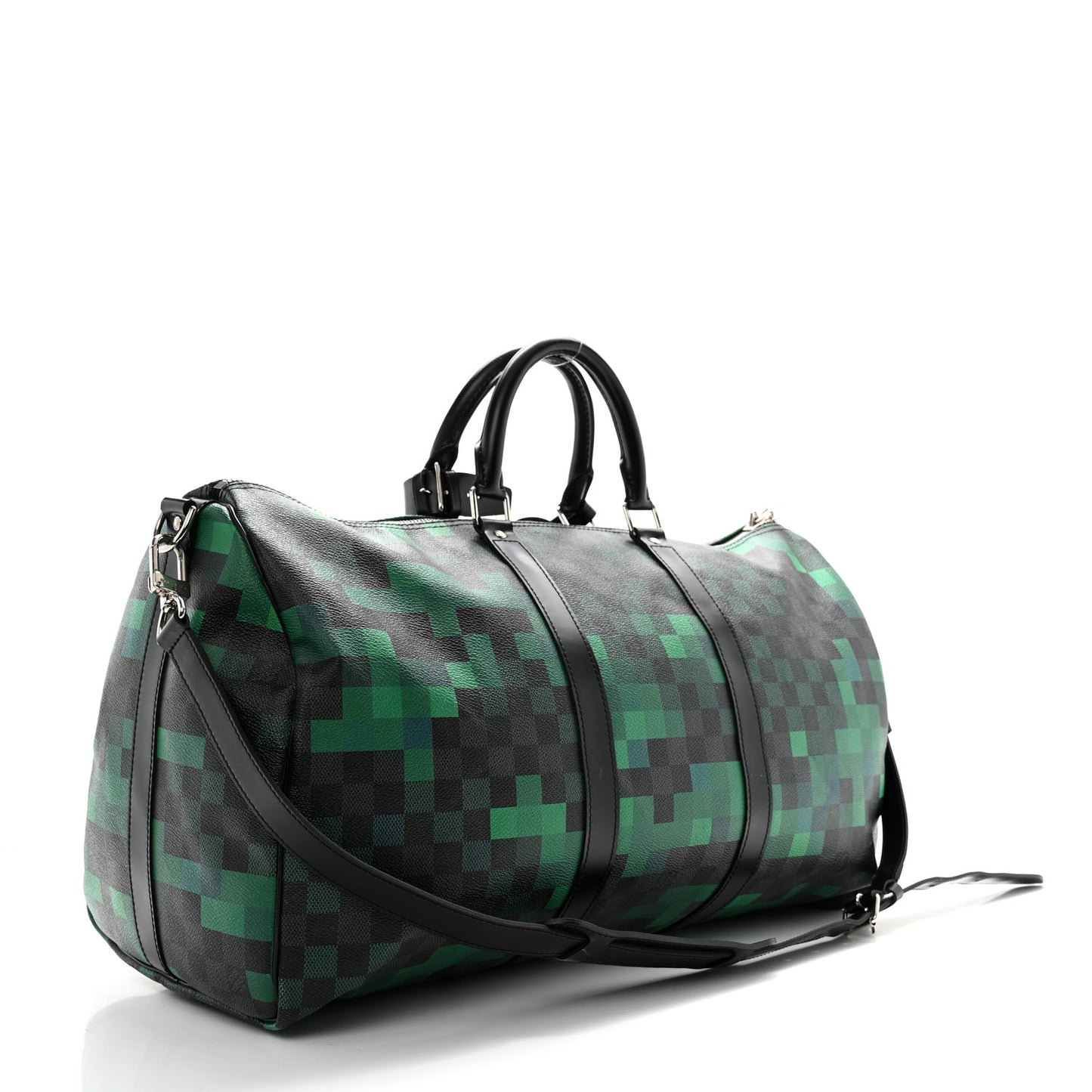 Damier Graphite Pixel Keepall Bandouliere 50 Vert