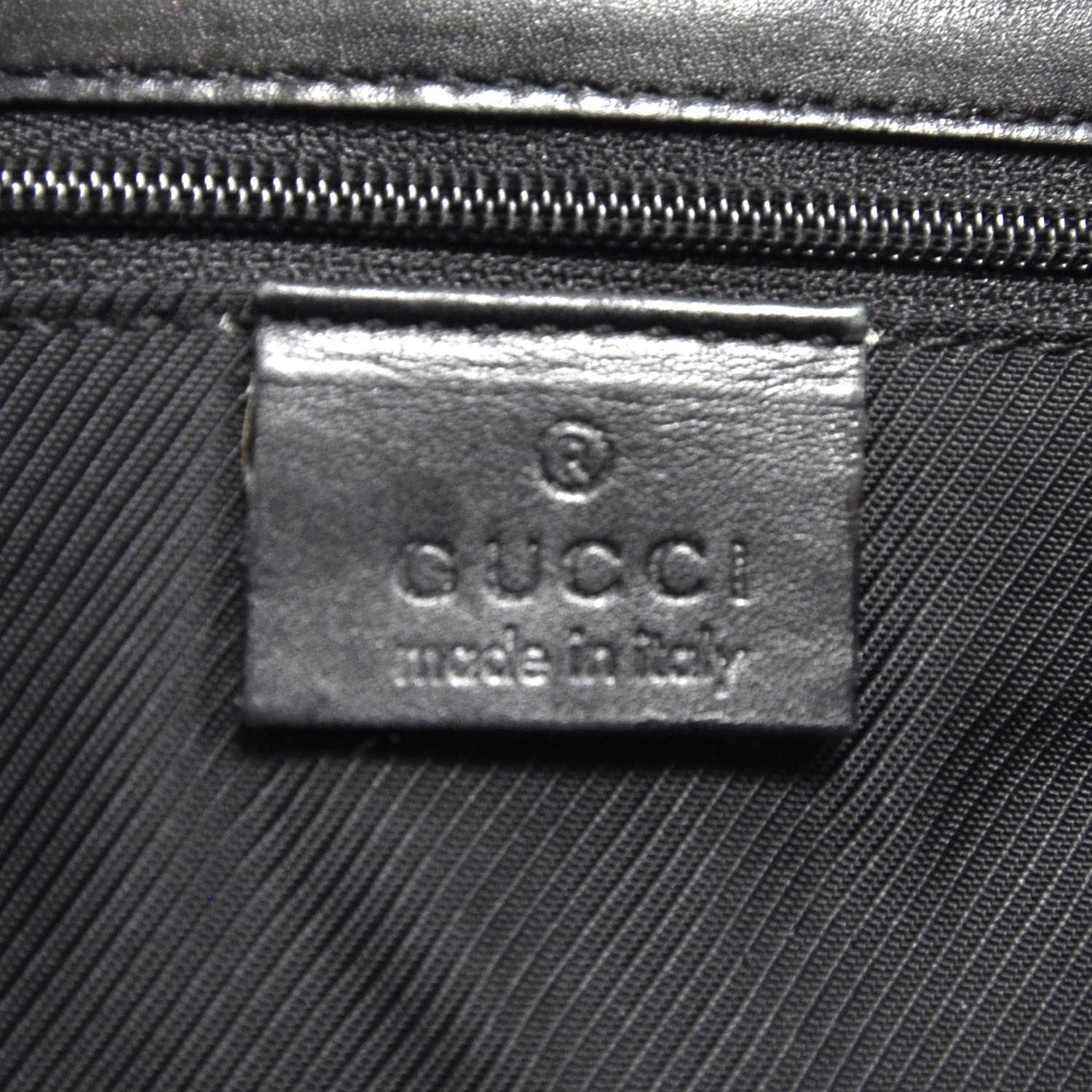 Gucci Monogram Bardot Shoulder Bag Black 9 of 10
