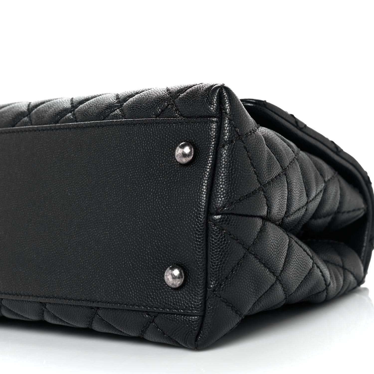 Chanel Caviar Quilted Small Coco Handle Flap Black 9 of 10