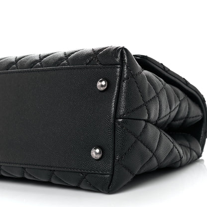 Chanel Caviar Quilted Small Coco Handle Flap Black 9 of 10