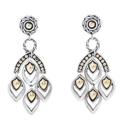 John Hardy Sterling Silver 18K Yellow Gold Naga Chandelier Earrings 1 of 7