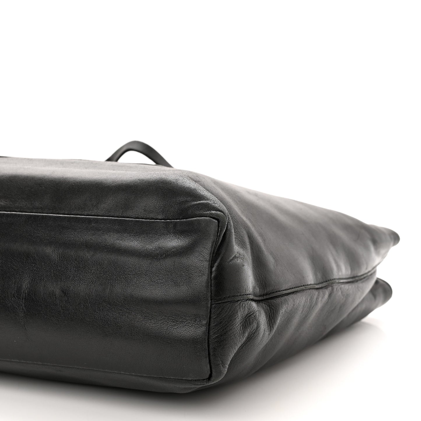 Nappa Shopping Tote Black