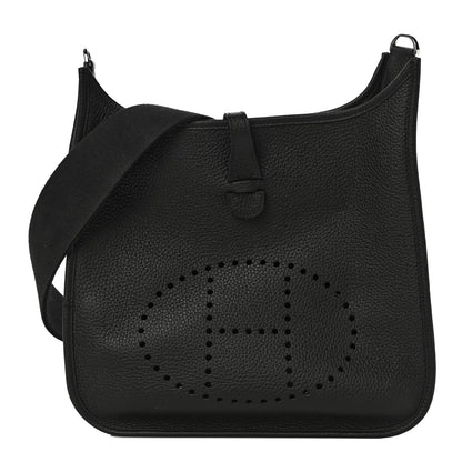 Hermes Taurillon Clemence Evelyne III PM Black 1 of 11