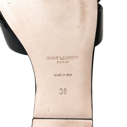Saint Laurent Calfskin Nu Pied 05 Slide Sandals 38 Black 9 of 12