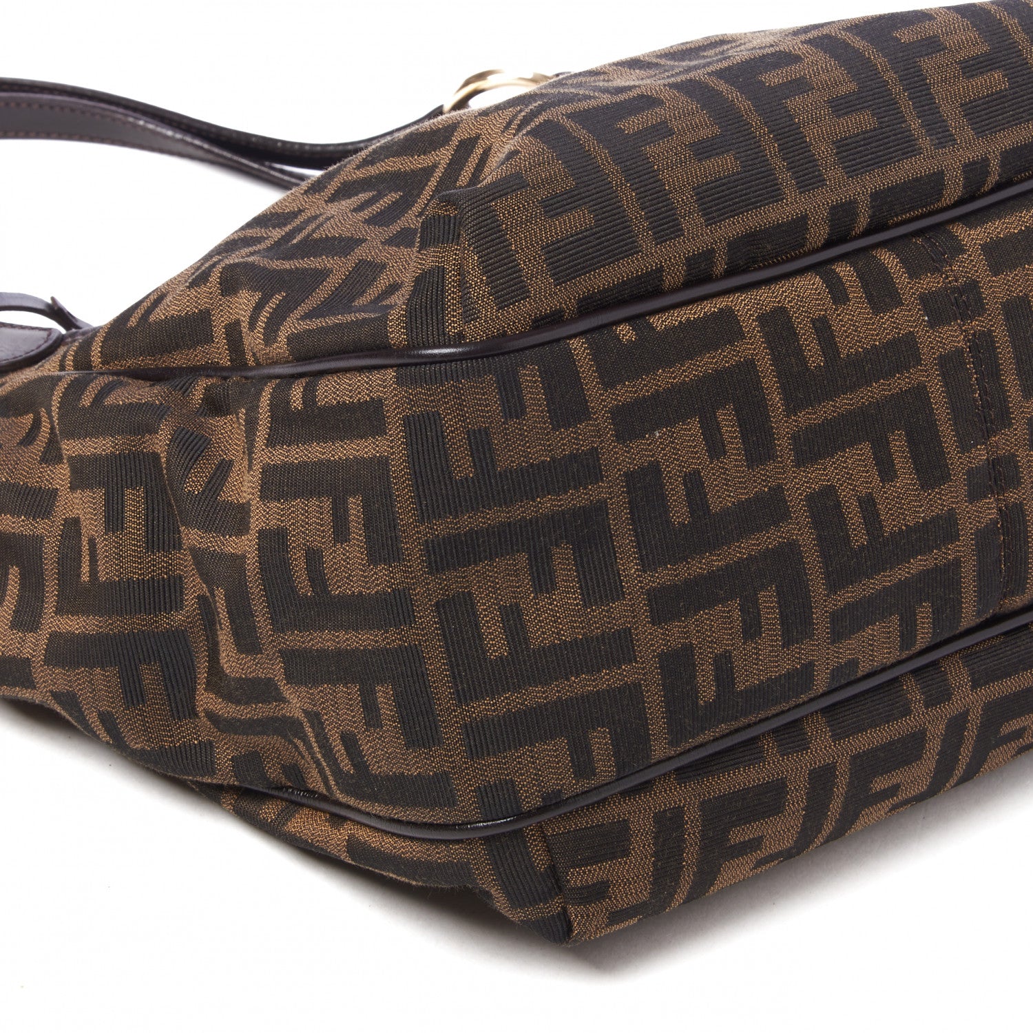 Fendi Zucca Small Chef Shopping Tote Tobacco Moro 5 of 7