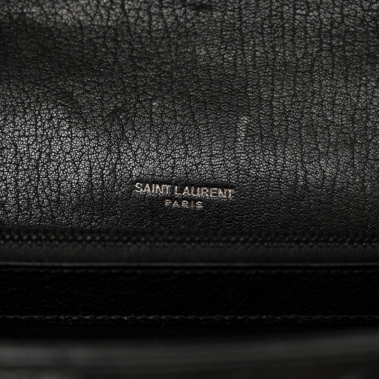 Saint Laurent Sheepskin Matelasse Chevron Monogram Monochrome Large College Satchel Black 7 of 10