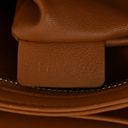 Celine Textile Natural Calfskin Classique Triomphe Khaki Tan 7 of 12