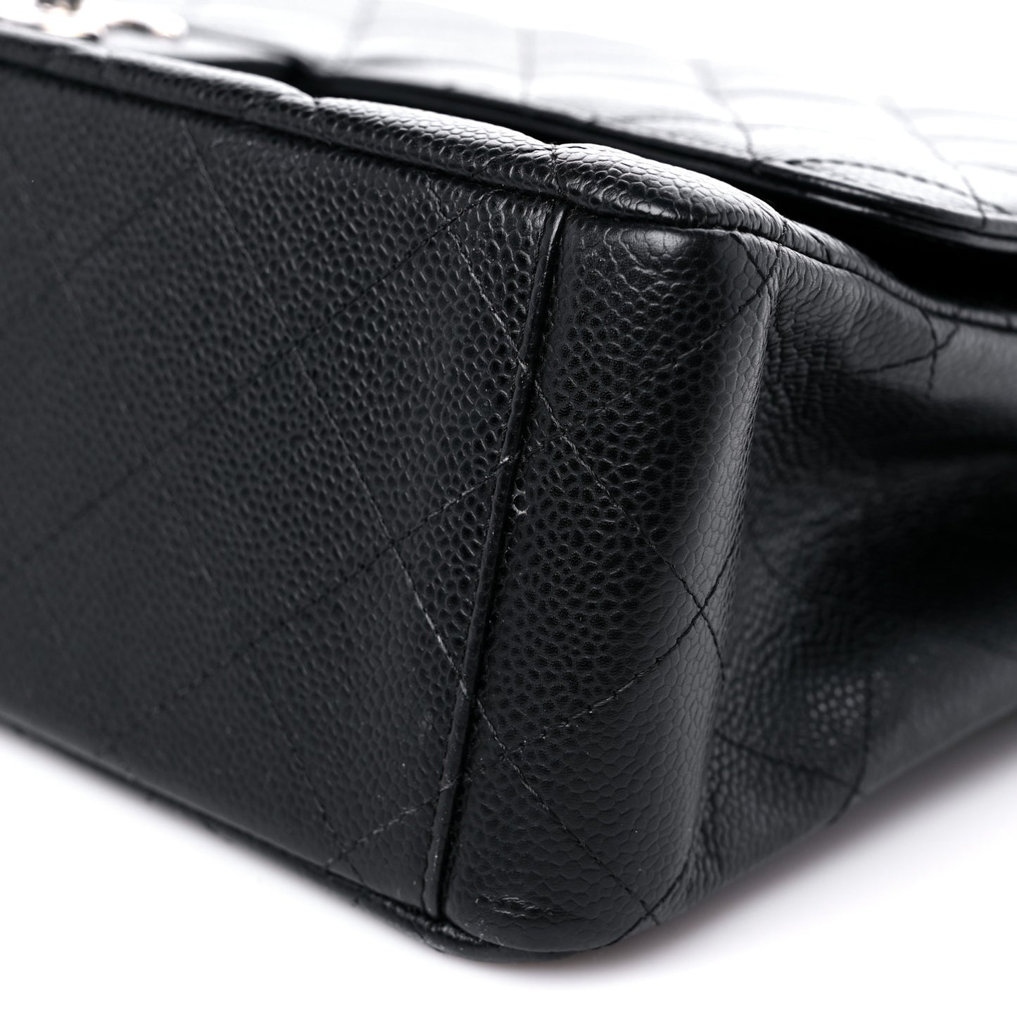Caviar Quilted Maxi Double Flap Black