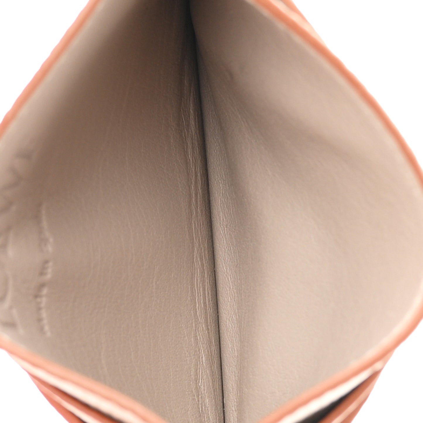 Soft Grained Calfskin Anagram Card Holder Light Oat